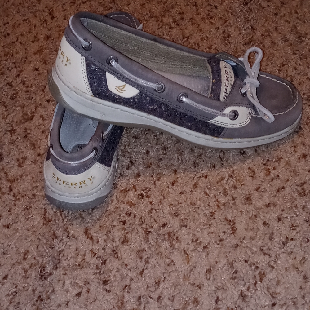 Sperry's with sequins Size 7 Grey